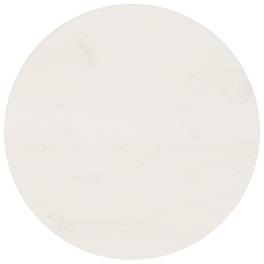 Table top white solid pinewood Ø19.7 in durable