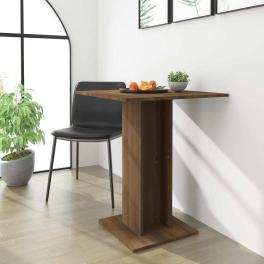 Bistro table brown oak engineered wood small durable