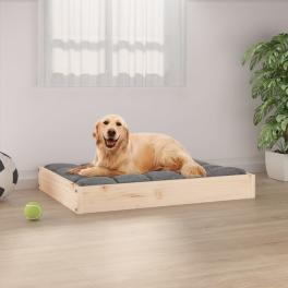 Dog bed natural wood solid pine wood medium minimalistic