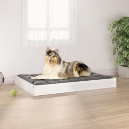 Dog bed white solid pine wood medium minimalistic dog bed