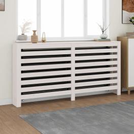 Radiator cover white 66.5"x7.5"x33.1" solid wood pine