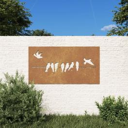 Garden wall decoration rustic corten steel decorative design