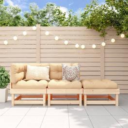 Garden lounge set modular outdoor sofa rectangular rustic