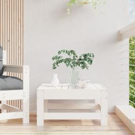 Garden footstool white solid pine wood, plywood modular