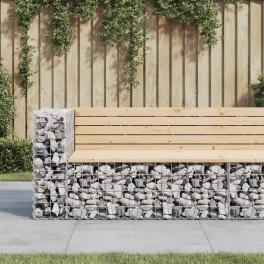 Garden bench natural solid pine wood medium durable