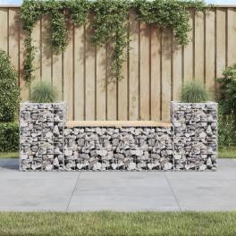 Garden bench natural wood solid pine wood large planters