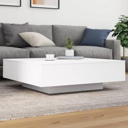 Coffee table white engineered wood large sturdy coffee table