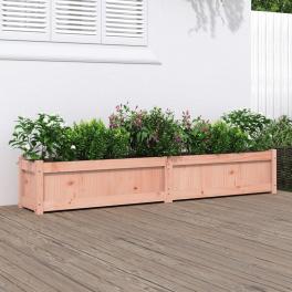 Garden planter natural wood solid douglas wood large