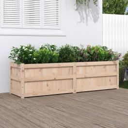 Garden planter natural wood solid pine wood large garden planter