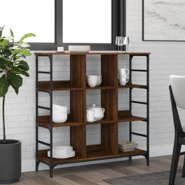Sideboard brown oak engineered wood medium adjustable feet