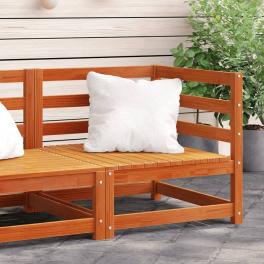 Garden sofa wax brown solid pine wood single seat module modular