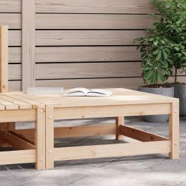 Garden footstool brown solid pine wood 27.6x27.6x11.8 in modular