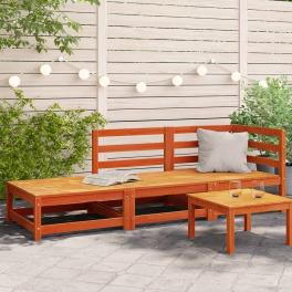Garden sofa wax brown solid pine wood standard