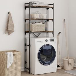 Washing machine shelf smoked oak 26.4"x9.8"x64.2" engineered wood