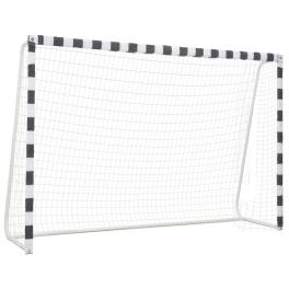 Soccer goal 118.1"x78.7"x35.4" metal black and white