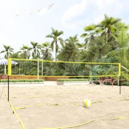 Volleyball net yellow and black 324"x96.1" pe fabric