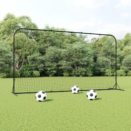 Football rebounder net black 144.1"x35.4"x72" hdpe