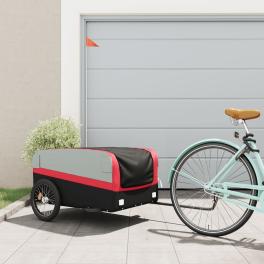 Bike trailer black and red 99.2 lb iron