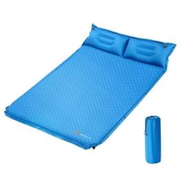 Self-inflating camping outdoor sleeping mat with pillows bag