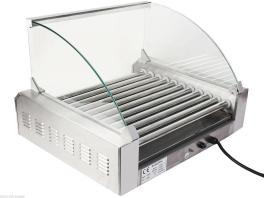 Stainless steel commercial 11 roller grill and 30 hot dog cooker machine - color: silver