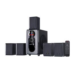 Befree sound 5.1 channel bluetooth surround sound speaker system in black