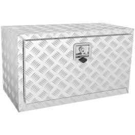 Vevor underbody truck box, 30"14"16" pickup storage box, heavy duty aluminum diamond plate tool box with lock and keys, waterproof trailer storage box with t-handle latch for truck, van, trailer