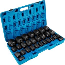 Vevor impact socket set 3/4 inches 29 piece impact sockets, 6-point sockets, rugged construction, cr-m0, 3/4 inches drive socket set impact sae 3/4 inch - 2-1/2 inch, with a storage cage