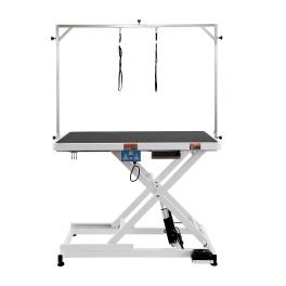 50" electric pet grooming table, heavy duty dog grooming arm for large dogs, height adjustable dog grooming station, anti slip tabletop/dog grooming station, max bearing 400lbs