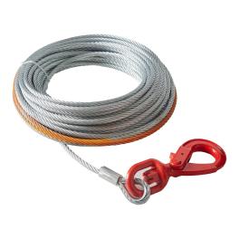 Vevor galvanized steel winch cable, 3/8 inch x 75 feet 15,200 lbs breaking strength, wire winch rope with swivel hook, towing cable heavy duty, universal fit for suv, large off-road vehicle, truck