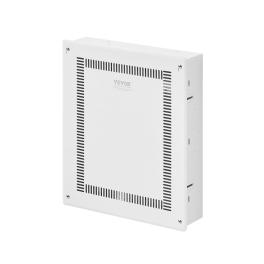 Structured media enclosure, 17-inch, recessed in-wall media box with cover, wall-mount cable management box kit, structured wiring multi-media cabinet, cold-rolled steel, for tv home theater