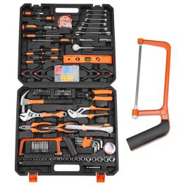 Tool kit, 216 piece general household hand tool set, home repairing tool kit with portable tool storage case, high-quality steel, for home maintenance, diy projects, and automotive repair