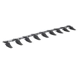 Vevor bucket tooth bar, 72'', heavy duty tractor bucket 9 teeth bar for loader tractor skidsteer, 4560 lbs load-bearing capacity bolt on design, for efficient soil excavation and bucket protection