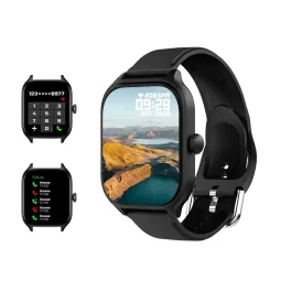 Color: black - laxasfit h9 smartwatch dial to answer calls calorie tracking heart rate blood oxygen monitoring bluetooth smart watch
