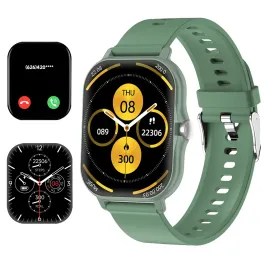 Color: green - 2.01 inch bluetooth call smartwatch iphone for men and women health monitoring watch step count smart watch