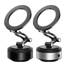 360 degree rotating car suction cup phone stand vacuum adsorption dashboard magnetic phone holder foldable for iphone