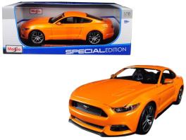 2015 ford mustang gt 5.0 orange metallic "special edition" 1/18 diecast model car by maisto