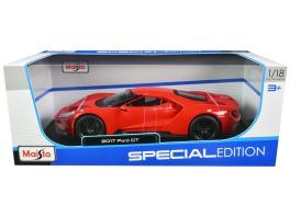2017 ford gt red with black wheels "special edition" 1/18 diecast model car by maisto