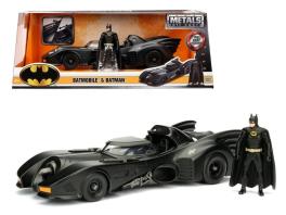 1989 batmobile with diecast batman figure 1/24 diecast model car by jada