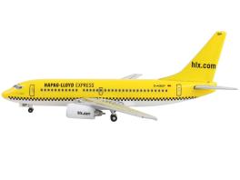 Boeing 737-700 commercial aircraft "hapag-lloyd" yellow 1/400 diecast model airplane by geminijets