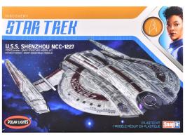 Skill 2 snap model kit u.s.s. shenzhou ncc-1227 spacecraft "star trek: discovery" (2017-2024) tv series 1/2500 scale model by polar lights