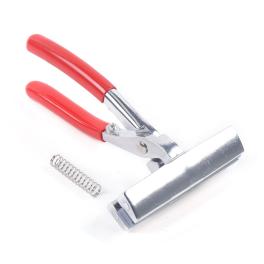 Stainless steel canvas pliers with red padded handle 4.8inch super wide jaw art tool, professional canvas pliers for stretching canvas