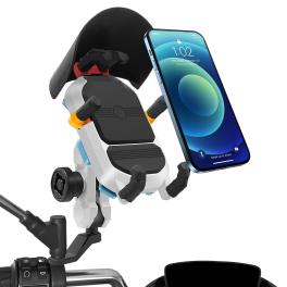 Motorcycle phone holder mount bike phone holder 360 degree rotation for 3.5inch-6.5inch smartphone rear view mirror