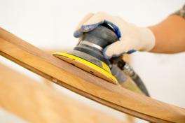 Deep cherry blanket stand