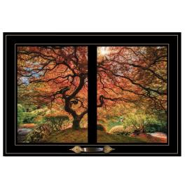First colors of fall i 4 black framed print wall art