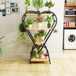 Indoor living room balcony decorative creative heart-shaped multi-layered flower shelves