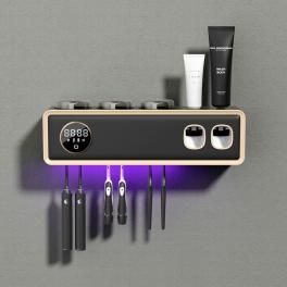 Uv sterilization and drying intelligent toothbrush disinfection device wall mounted
