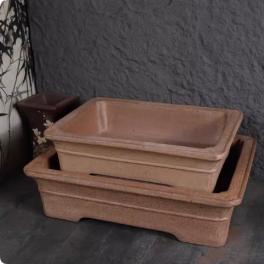 Wood fired purple clay flower pot large bonsai pot for indoor use