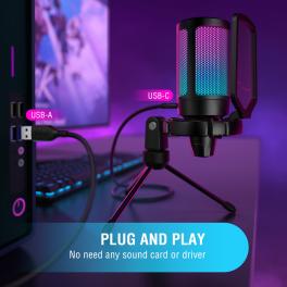 Condenser usb microphone for pc gaming