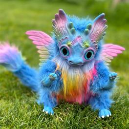 Fantasy creature angle flying dragon doll
