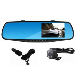 Model: double lens, size: 32gb - car video camera driving recorder with dual lens for vehicles front & rear view mirror